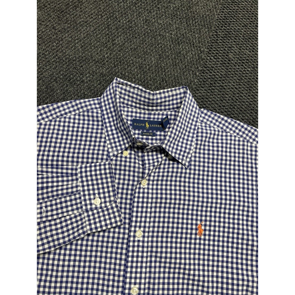 Polo by Ralph Lauren Blue and White Checkered Shirt
